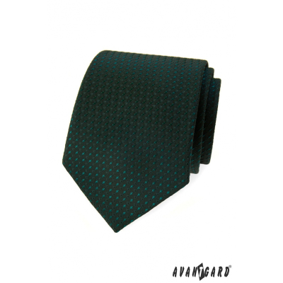Dunkelgrüne Krawatte mit glänzendem Muster