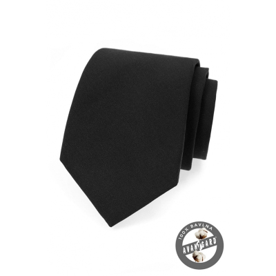 Schwarze Herren-Krawatte aus Baumwolle