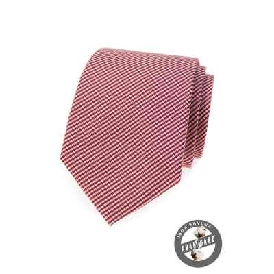 Baumwolle Krawatte mit Streifen in weinrot