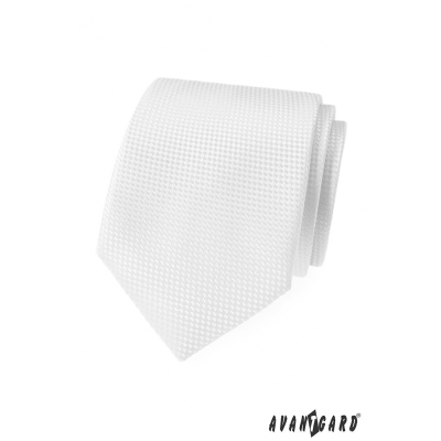 Weiße strukturierte Krawatte Avantgard Lux