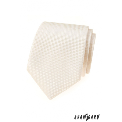 Cremig strukturierte Krawatte Avantgard Lux