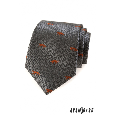 Graue Krawatte Orange Fuchs