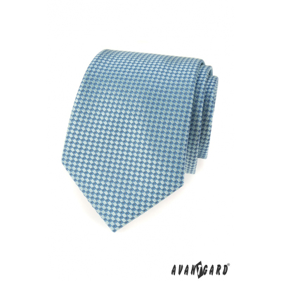 Türkis Krawatte mit blauem Muster