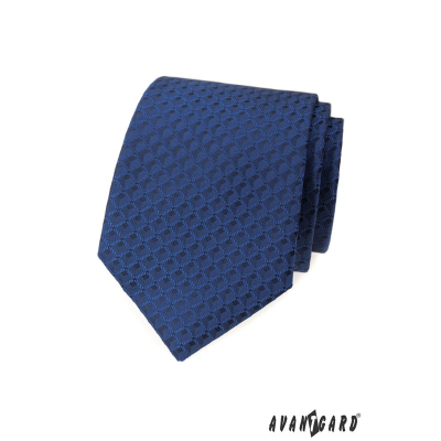 Blaue Krawatte mit 3D-Muster