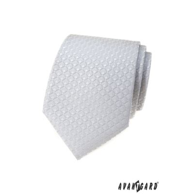 Hellgraue Krawatte mit 3D-Muster