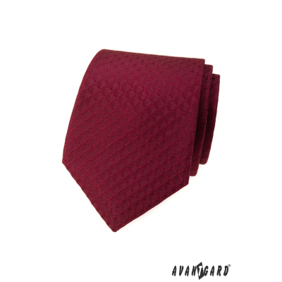 Burgunder Krawatte mit 3D-Muster