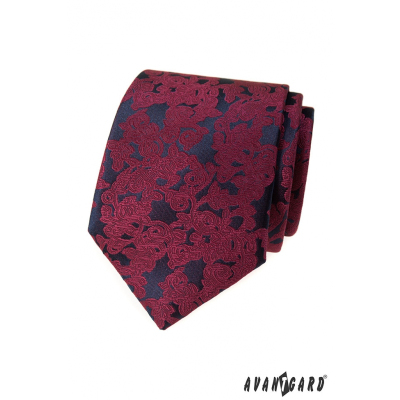 Herren Krawatte mit Burgunder-Muster