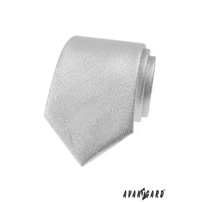 Metallisch glänzende silberne Krawatte