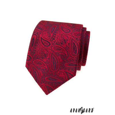 Rote Krawatte mit Paisley-Motiv