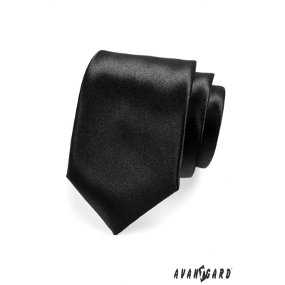 Klasische herren Krawatte schwarz glanz