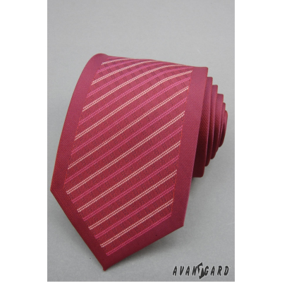 Krawatte bordeaux mit Streifen