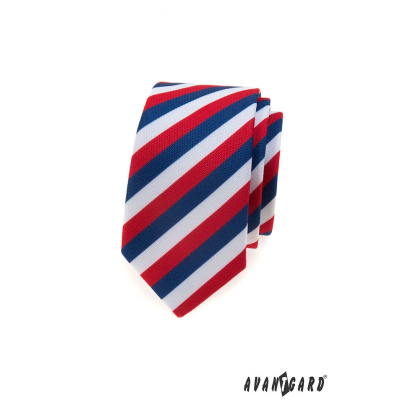 Schmale Krawatte Tricolore Lux