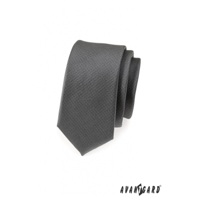 Graphitgraue schmale Krawatte