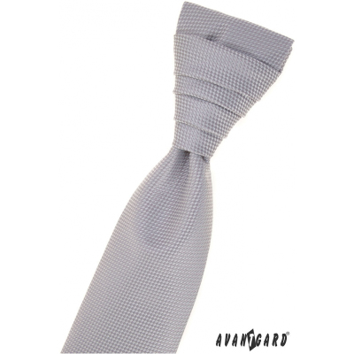 Graue strukturierte französische Krawatte