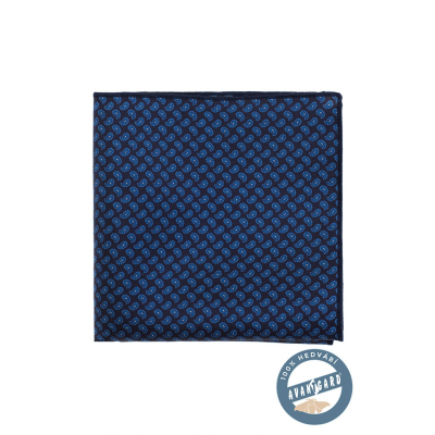 Einstecktuch aus Seide Paisley-Muster dunkelblau