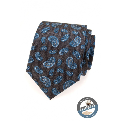 Herren Krawatte blau Paisley-Motive