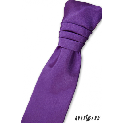 Französisch Jungen lila Krawatte + Einstecktuch