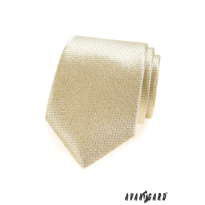 Strukturierte Krawatte in Goldfarbe