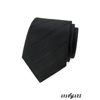 Schwarze Krawatte mit diagonalen Streifen