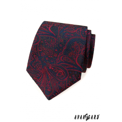 Krawatte mit blau-rotem Muster