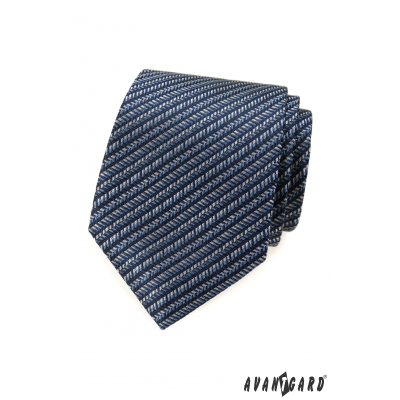 Blaue Krawatte mit Streifenmuster