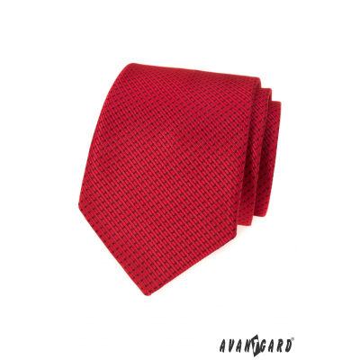 Rote Krawatte mit gestricheltem Muster