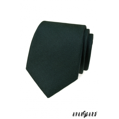 Dunkelgrüne Krawatte mit gestrickter Oberflächenstruktur