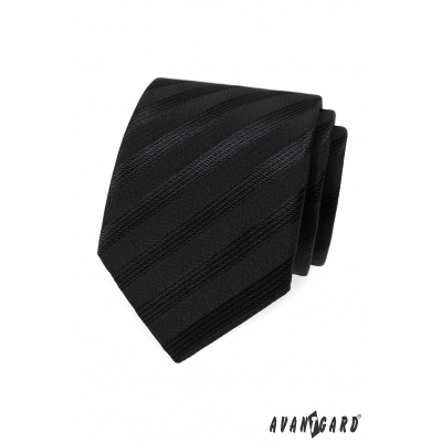 Schwarze Krawatte mit breiten Streifen