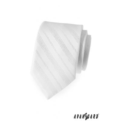 Krawatte weiß glänzende Linien