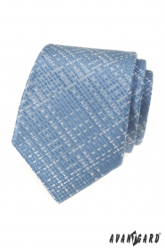 Hellblaue Krawatte mit Webmuster