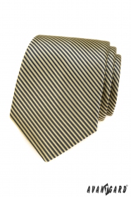 Grau-gelb gestreifte Krawatte