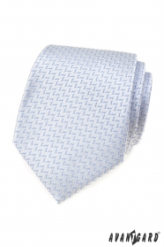 Weiße Krawatte mit blauem Muster