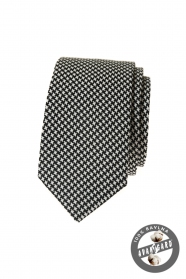 Krawatte aus schwarz-weißer Baumwolle