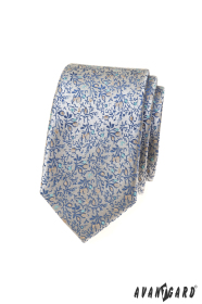 Silberne Krawatte mit Muster