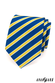 Blaue Krawatte mit gelben Streifen