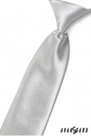 Jungen Kinder Krawatte Silberglanz 44cm
