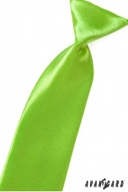 Jungen Kinder Krawatte Hellgrün Glanz