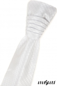 Französische weiße Krawatte glänzende Streifen