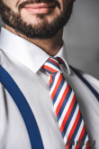 Schmale Krawatte Tricolore Lux - Breite 5 cm