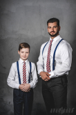Jungen Krawatte Tricolore Lux - Länge 31 cm