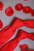 Rote glatte Krawatte für Herren - Breite 7 cm
