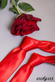Schmale Krawatte SLIM rot - Breite 5 cm