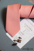 Lachsrosa matte Krawatte - Breite 7 cm