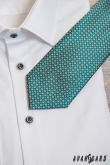 Gemusterte Krawatte im Türkiston - Breite 7 cm