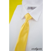 Jungen Kinder Krawatte gelb glatt - Länge 31 cm
