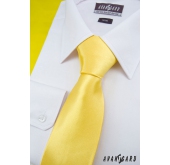 Krawatte Gelb mit Glanz - Breite 7 cm