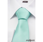 Glänzende mintgrüne Krawatte - Breite 7 cm