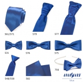 Krawatte glänzend königsblau - Breite 7 cm