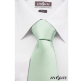 Krawatte    Hellgrün Glanz - Breite 7 cm