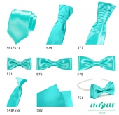 Krawatte Minze mit Glanz - Breite 7 cm